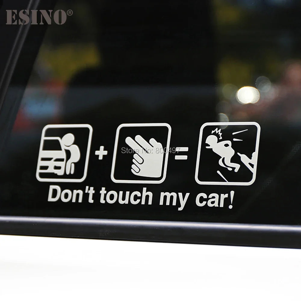 Car Styling Fashion Funny Decoration Car Accessory Don't Touch My Car Baby in Car Creative Reflective Stickers Car Body Decal (ONLINE ORDER ONLY)