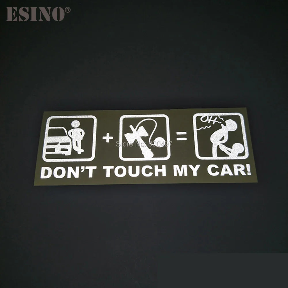 Car Styling Fashion Funny Decoration Car Accessory Don't Touch My Car Baby in Car Creative Reflective Stickers Car Body Decal (ONLINE ORDER ONLY)