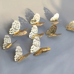 3D Butterfly Wall Stickers - 12Pcs Self Adhesive Home Decor Decals (Online Order Only)