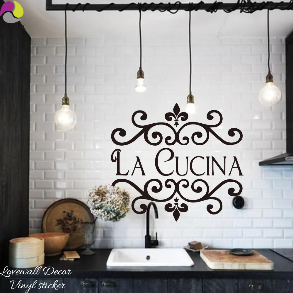 La Cucina Kitchen Wall Sticker Vinyl Decor Mural (ONLINE ORDER ONLY)