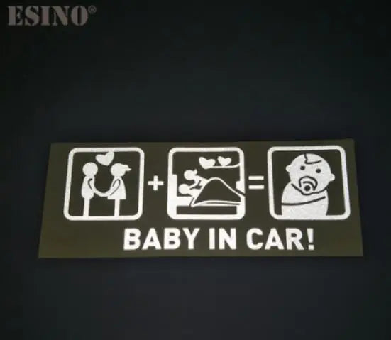 Car Styling Fashion Funny Decoration Car Accessory Don't Touch My Car Baby in Car Creative Reflective Stickers Car Body Decal (ONLINE ORDER ONLY)