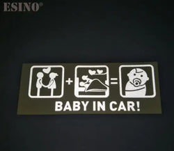 Car Styling Fashion Funny Decoration Car Accessory Don't Touch My Car Baby in Car Creative Reflective Stickers Car Body Decal (ONLINE ORDER ONLY)