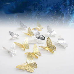3D Gold/Silver Butterfly Wall Stickers - Home & Wedding Decor (ONLINE ORDER ONLY)
