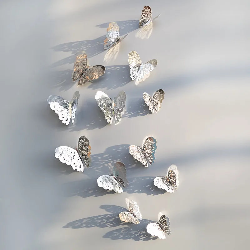 3D Butterfly Wall Stickers Set - 12 Pcs Home Decor Decals (ONLINE ORDER ONLY)