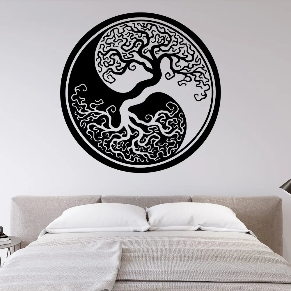 Yin Yang Tree Wall Decals Vinyl Art Mural Decor (ONLINE ORDER ONLY)