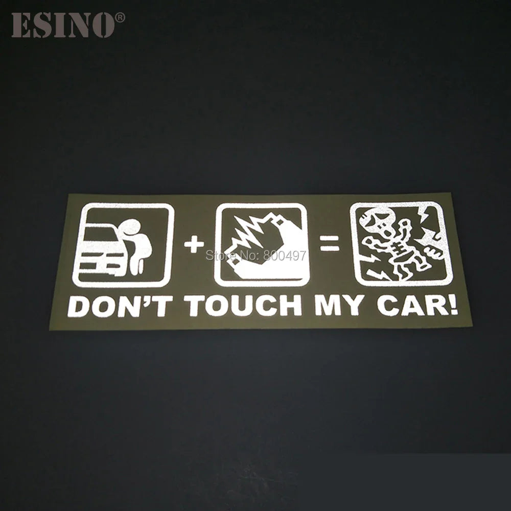 Car Styling Fashion Funny Decoration Car Accessory Don't Touch My Car Baby in Car Creative Reflective Stickers Car Body Decal (ONLINE ORDER ONLY)