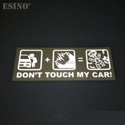 Car Styling Fashion Funny Decoration Car Accessory Don't Touch My Car Baby in Car Creative Reflective Stickers Car Body Decal (ONLINE ORDER ONLY)
