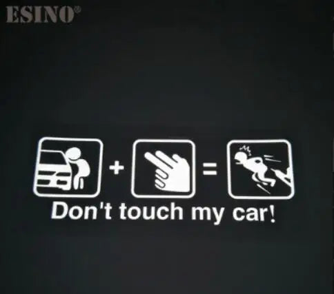Car Styling Fashion Funny Decoration Car Accessory Don't Touch My Car Baby in Car Creative Reflective Stickers Car Body Decal (ONLINE ORDER ONLY)