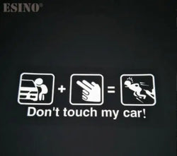 Car Styling Fashion Funny Decoration Car Accessory Don't Touch My Car Baby in Car Creative Reflective Stickers Car Body Decal (ONLINE ORDER ONLY)