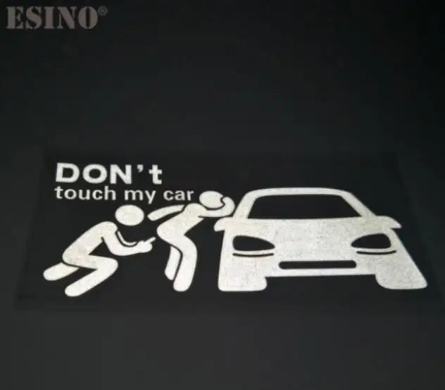 Car Styling Fashion Funny Decoration Car Accessory Don't Touch My Car Baby in Car Creative Reflective Stickers Car Body Decal (ONLINE ORDER ONLY)