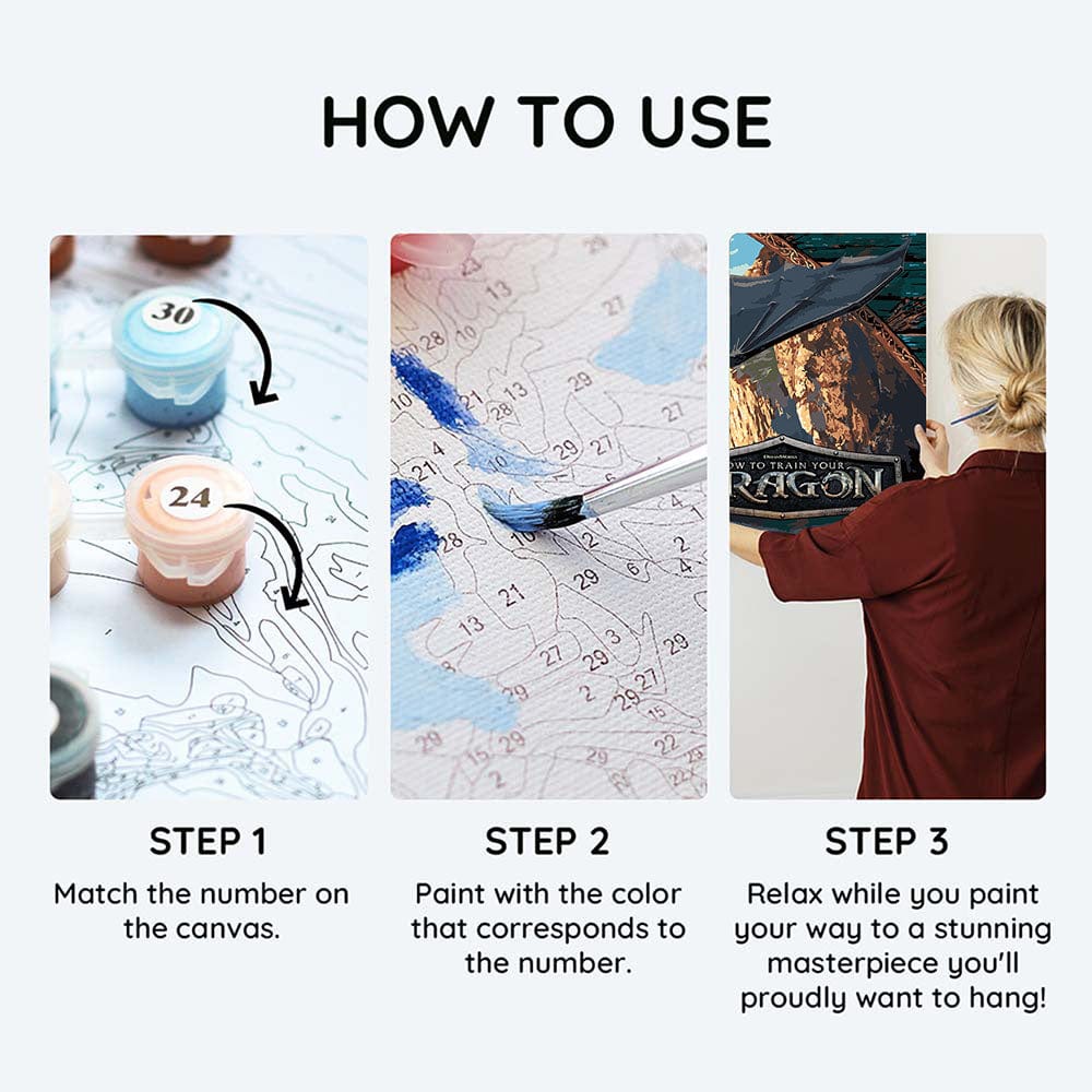 How to Train Your Dragon - Paint By Numbers Kit (ONLINE ORDER ONLY)