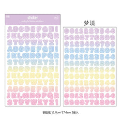 2 sheets Ins Kawaii Alphabet Letter Number Stickers Scrapbooking Decorative Sticker DIY Diary Album Stick Label Stationery (ONLINE ORDER ONLY)