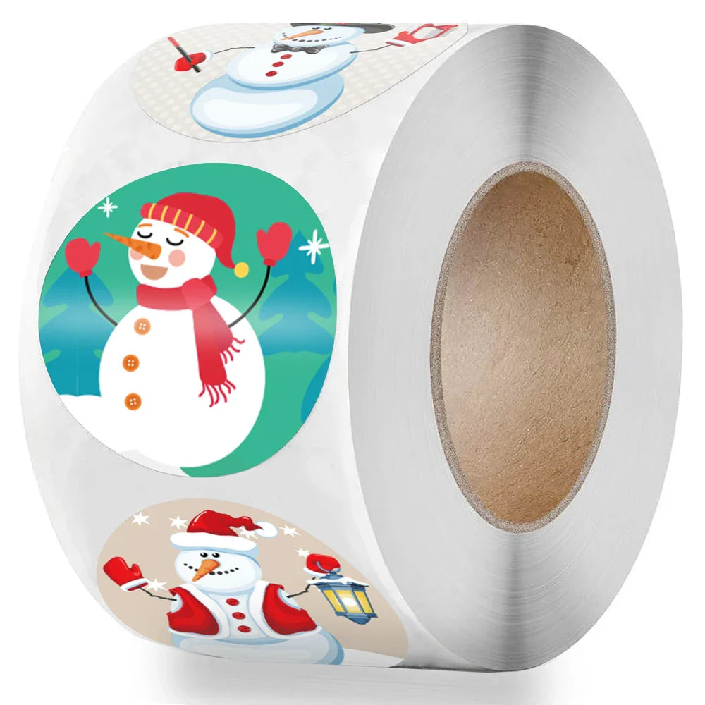 100-500PCS Merry Christmas Santa Claus Sticker Decor DIY Wrapping Gift Decoration Xmas Kids Thank You Seal Label 1inch (Online Order Only)
