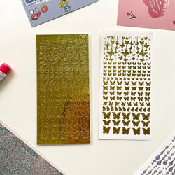 Ins Butterfly Star Moon Chain Laser Sticker Scrapbooking Decorative Sticker DIY Diary Album Stick Label Kawaii Stationery (ONLINE ORDER ONLY)