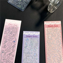 Ins Creative Laser Hot Stamping Sticker Butterfly Whale Stickers Idol Card Hand Account Decoration Stickers Kawaii Stationery (ONLINE ORDER ONLY)
