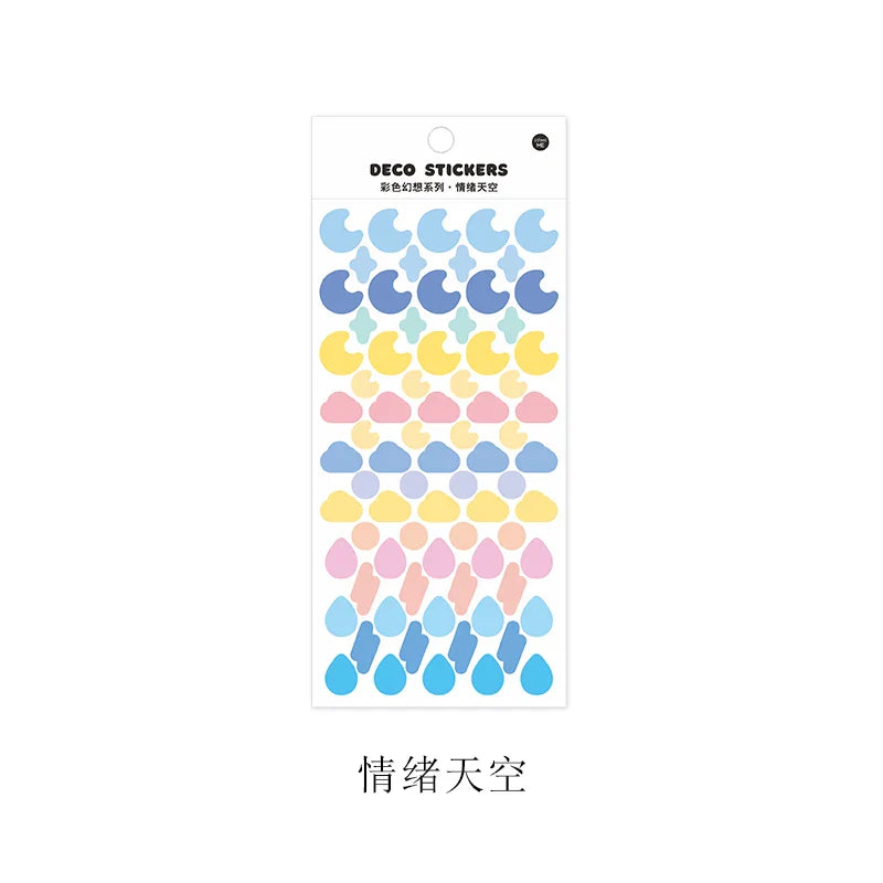 Colorful Fantasy Series Sticker Scrapbooking Decorative Sticker DIY Diary Album Stick Label INS Kawaii Stationery (ONLINE ORDER ONLY)