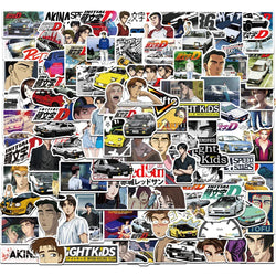 Anime Initial D Stickers - Waterproof, Cool, 10/30/50/100PCS for Skateboard, Laptop, Phone, Bike, Car, Luggage (Online Order Only)