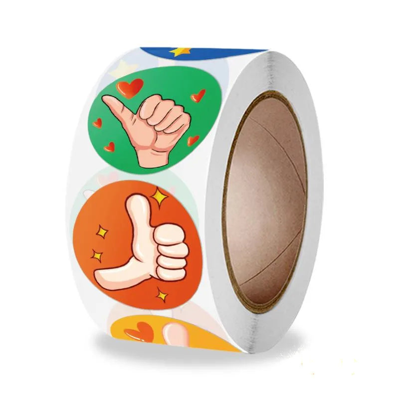 Round Stickers 500pcs Paper Adhesive Labels For Festival, Baby Shower Party Decorative Envelope Seal Gift Wrap (ONLINE ORDER ONLY)