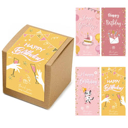 50Pcs/Pack Happy Birthday Stickers Seal Labels 2*4 Inch Cute Kids Gift Decorative Stickers Thank You Package Stickers (ONLINE ORDER ONLY)