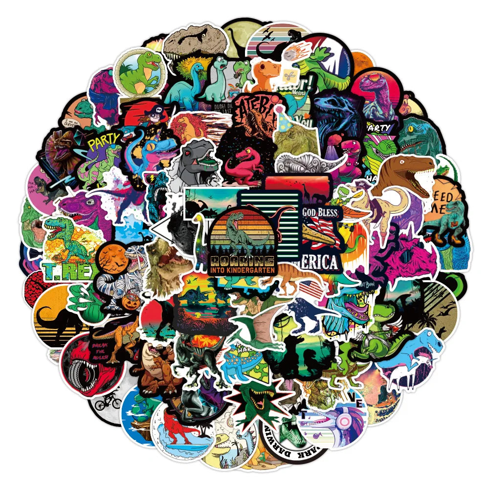 10/30/50pcs Jurassic Park Dinosaur Sticker Packs (ONLINE ORDER ONLY)