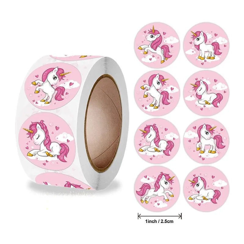 Unicorn Sticker Animal Reward Sticker Children Cute Pattern School Teacher Supplies 500pcs Inch Cute Encouragement Sticker (Online Order Only)