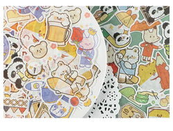 40Pcs/lot Kawaii Crimp Animal Series Decoration Sticker DIY Scrapbooking Label Diary Album Sticker Escolar Cute Stationery Gift (Online Order Only)