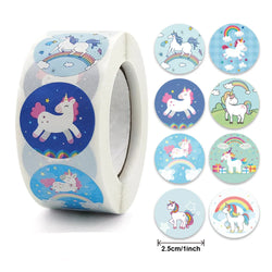 100-500PCS Cute Unicorn Reward Stickers Children Girl Gift Scrapbook Decoration Label 1Inch Handmade DIY Cartoon Toy Stickers (Online Order Only)