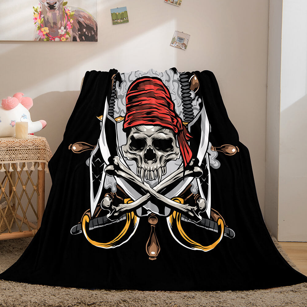 Halloween Horror Theme Flannel Fleece Throw Cosplay Blanket Sets (Online Order Only)