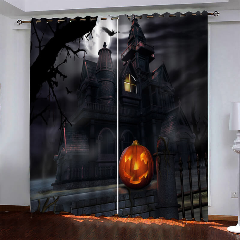 Halloween Pattern Curtains Blackout Window Drapes (Online Order Only)