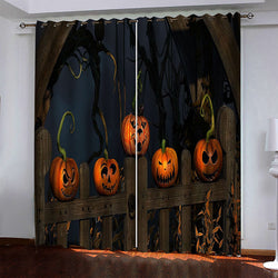 Halloween Pattern Curtains Blackout Window Drapes (Online Order Only)