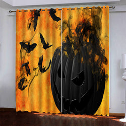 Halloween Pattern Curtains Blackout Window Drapes (Online Order Only)