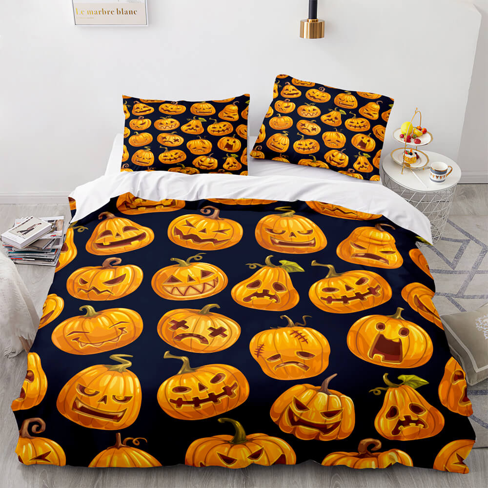Halloween Pumpkin Cosplay Bedding Set Quilt Cover (Online Order Only)