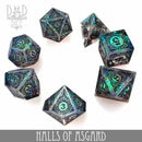 Halls of Asgard (Handmade) - 7 Dice Set (ONLINE ORDER ONLY)