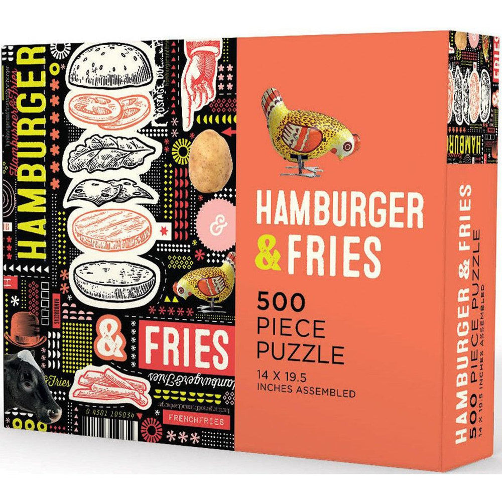 Hamburger & Fries 500 Piece Jigsaw Puzzle Gibbs Smith (ONLINE ORDER ONLY)
