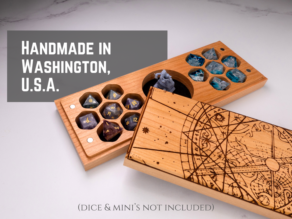 Astrolabe | Engraved Dual Hex Dice Vault (ONLINE ORDER ONLY)