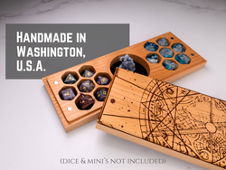Astrolabe | Engraved Dual Hex Dice Vault (ONLINE ORDER ONLY)