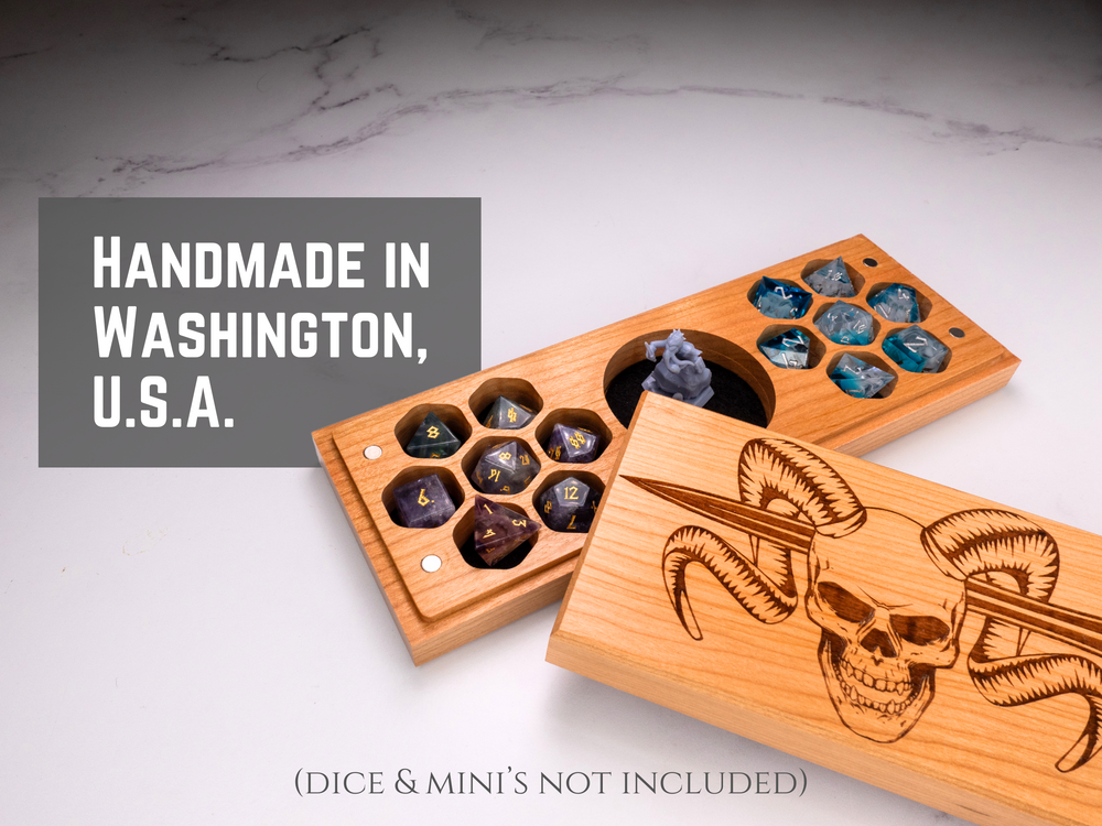 Barbarian | Engraved Dual Hex Dice Vault (ONLINE ORDER ONLY)