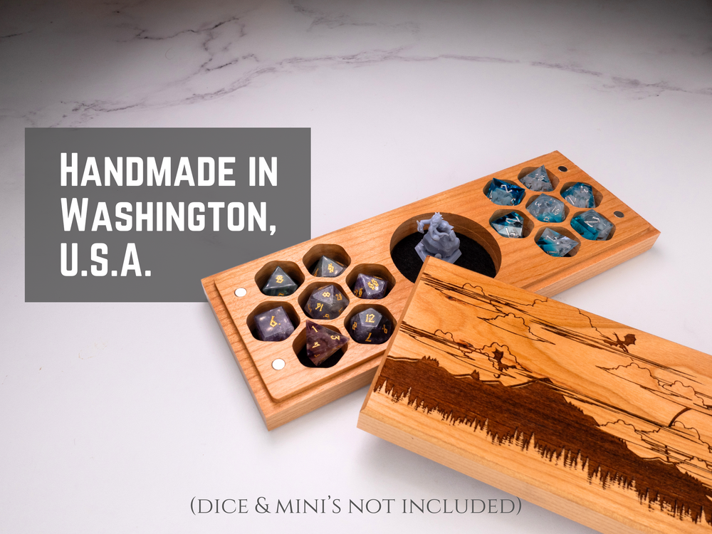 Fantasy | Engraved Dual Hex Dice Vault (ONLINE ORDER ONLY)