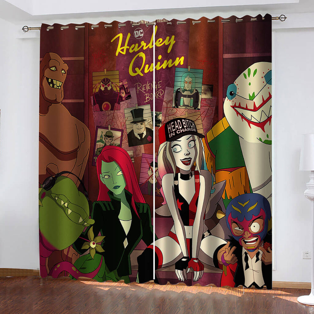 Harley Quinn Season 3 Curtains Blackout Window Drapes (Online Order Only)