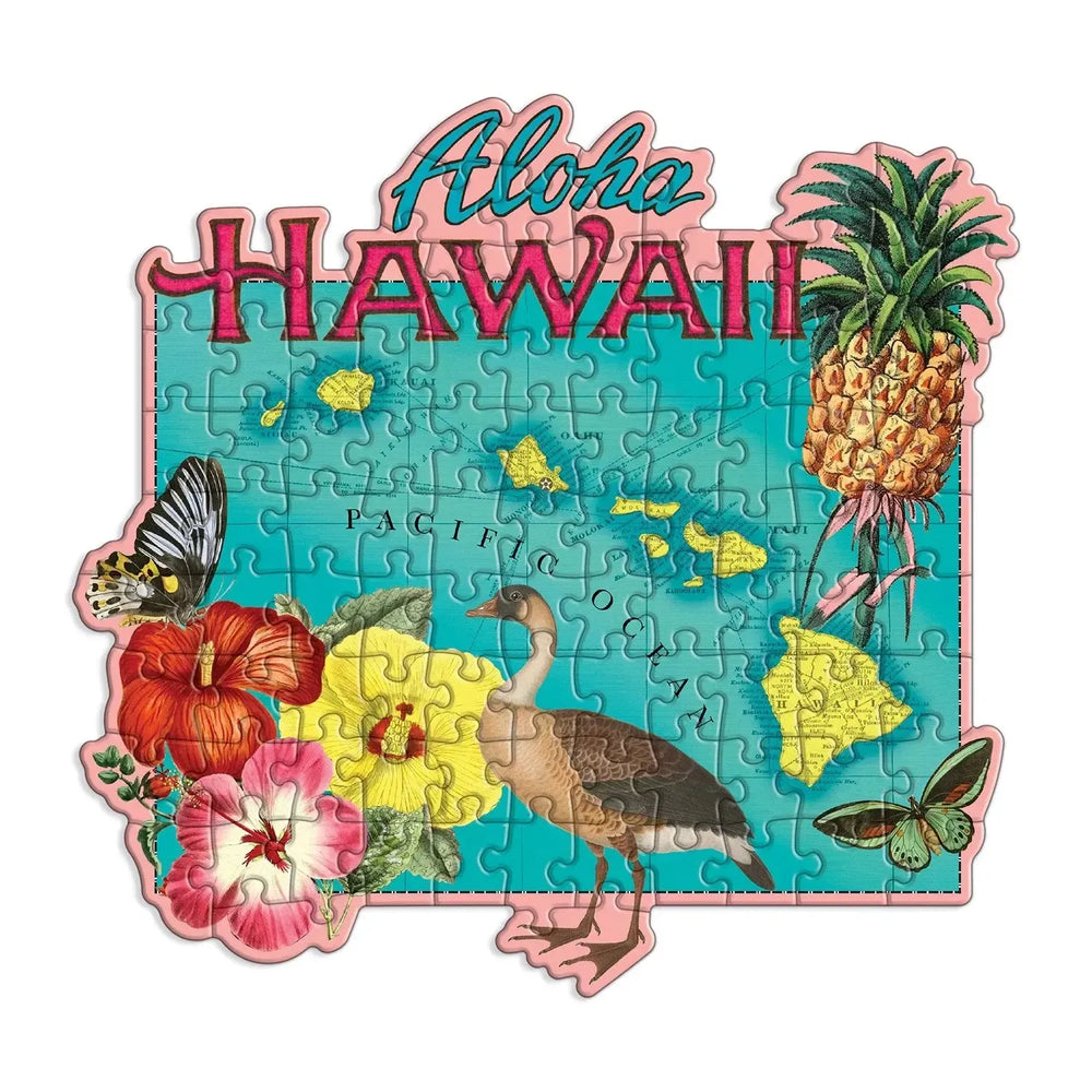 Hawaii 100 Piece Mini Shaped Jigsaw Puzzle Galison (ONLINE ORDER ONLY)