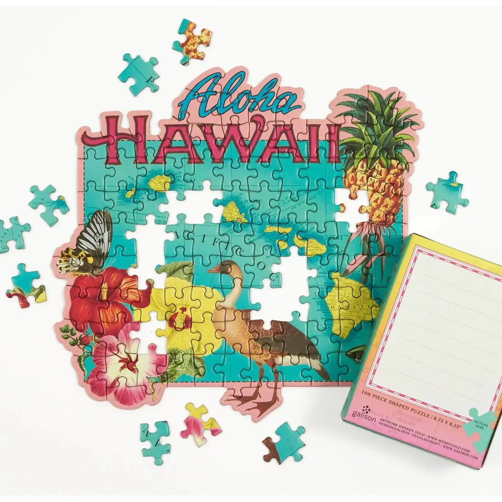 Hawaii 100 Piece Mini Shaped Jigsaw Puzzle Galison (ONLINE ORDER ONLY)