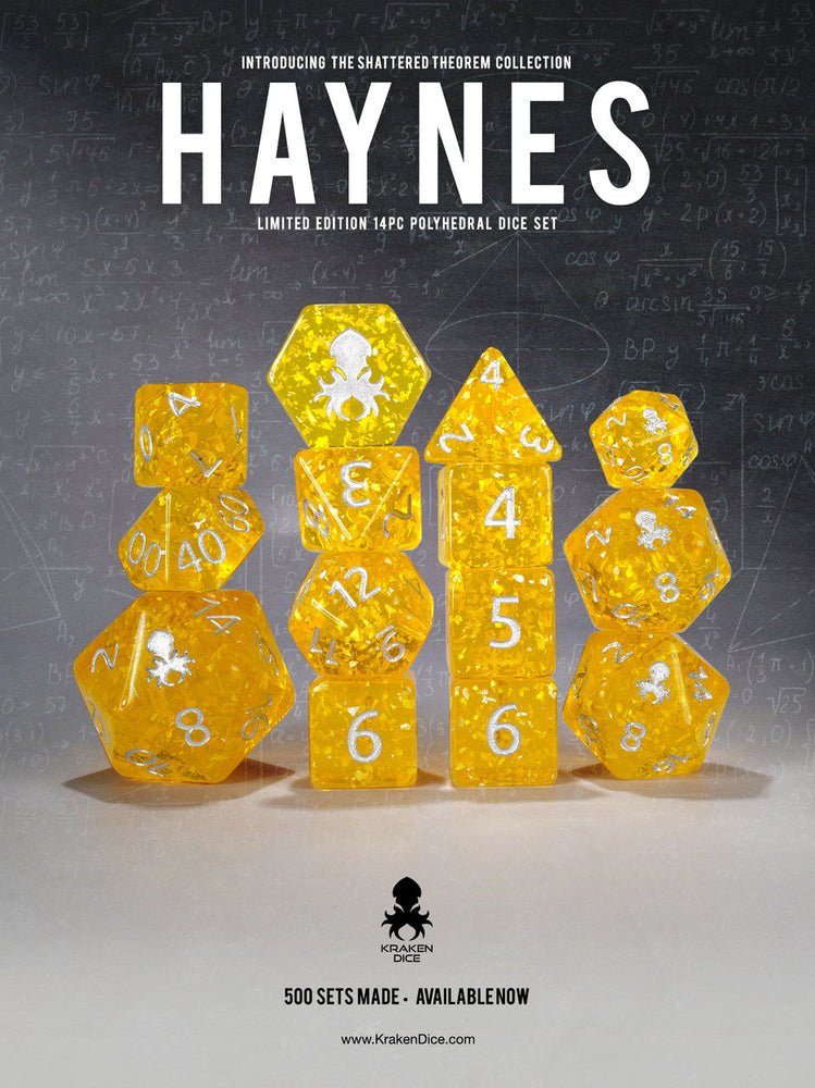 Kraken Dice -Shattered Theorem 14 pc Limited Edition Polyhedral Dice Set (ONLINE ORDER ONLY)