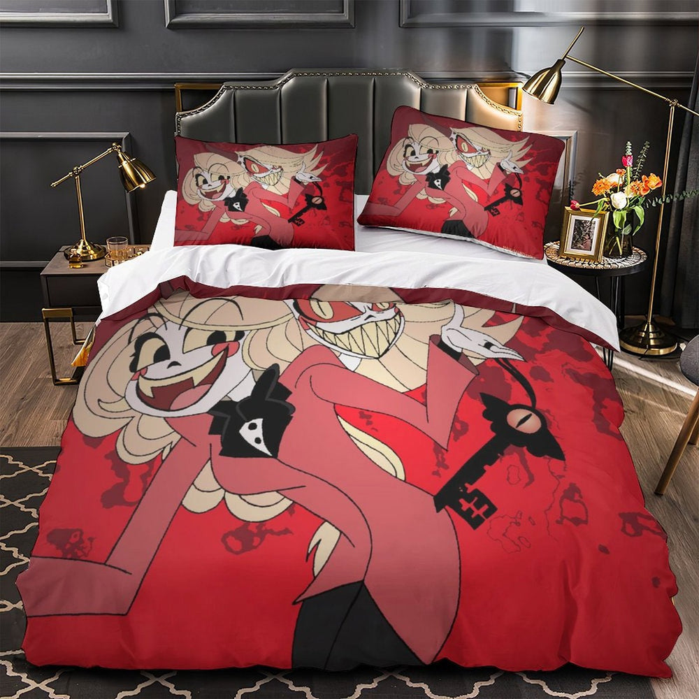 Hazbin Hotel Bedding Set Duvet Cover Without Filler (Online Order Only)