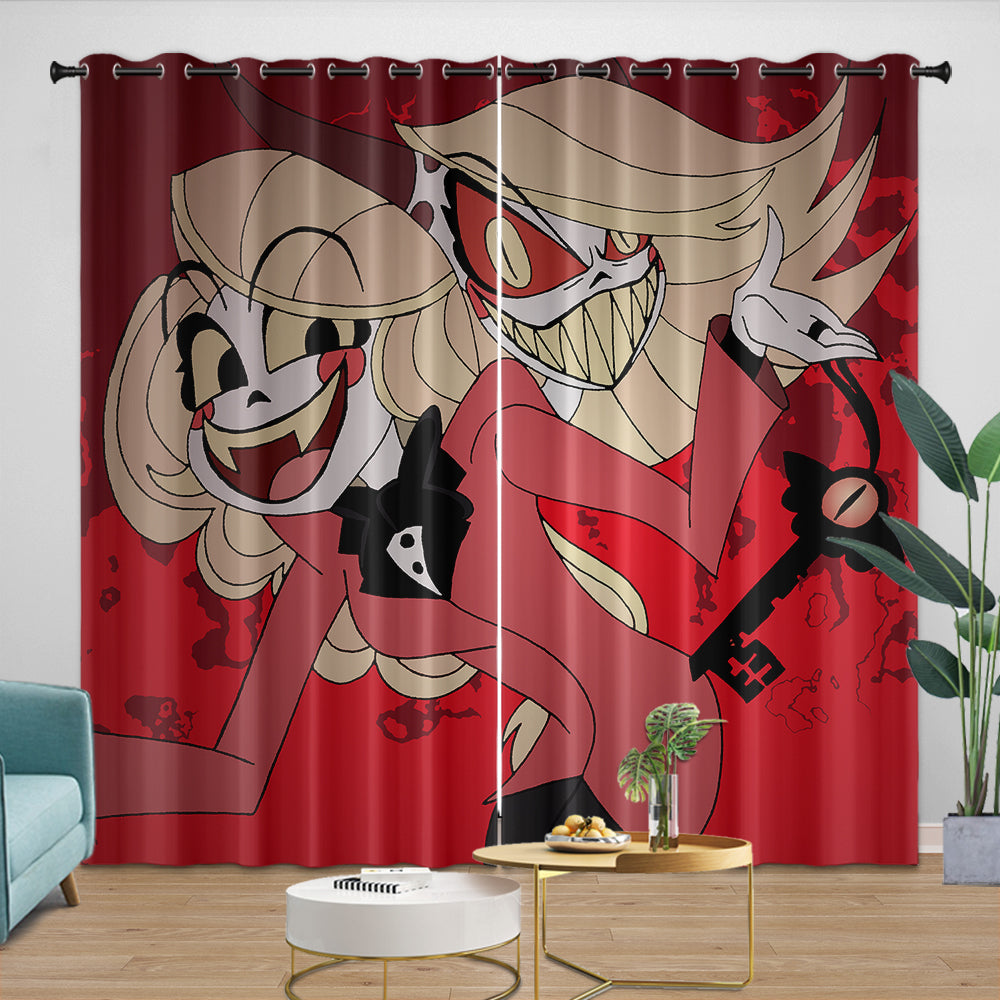 Hazbin Hotel Curtains Blackout Window Drapes (Online Order Only)