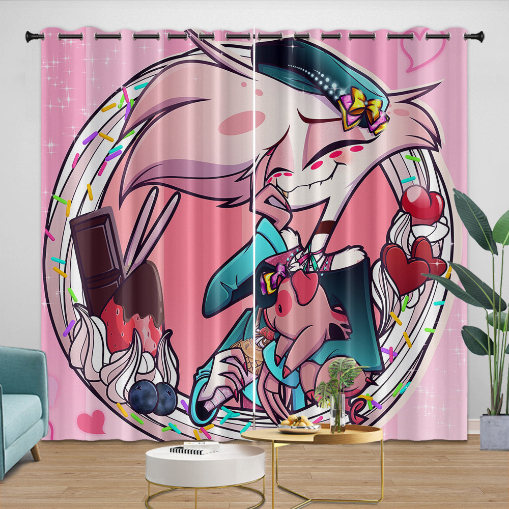 Hazbin Hotel Curtains Blackout Window Drapes (Online Order Only)