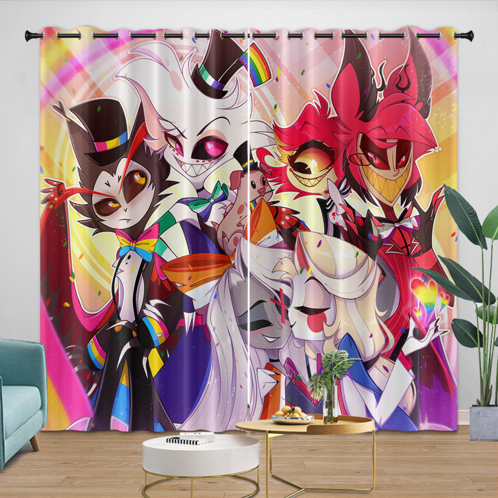Hazbin Hotel Curtains Blackout Window Drapes (Online Order Only)