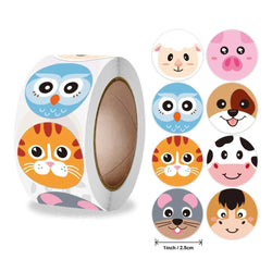 Stickers 500 Pcs/roll Teacher Rewards And Encourages Children Toys Cute Animal Stickers Sealing Stickers (ONLINE ORDER ONLY)