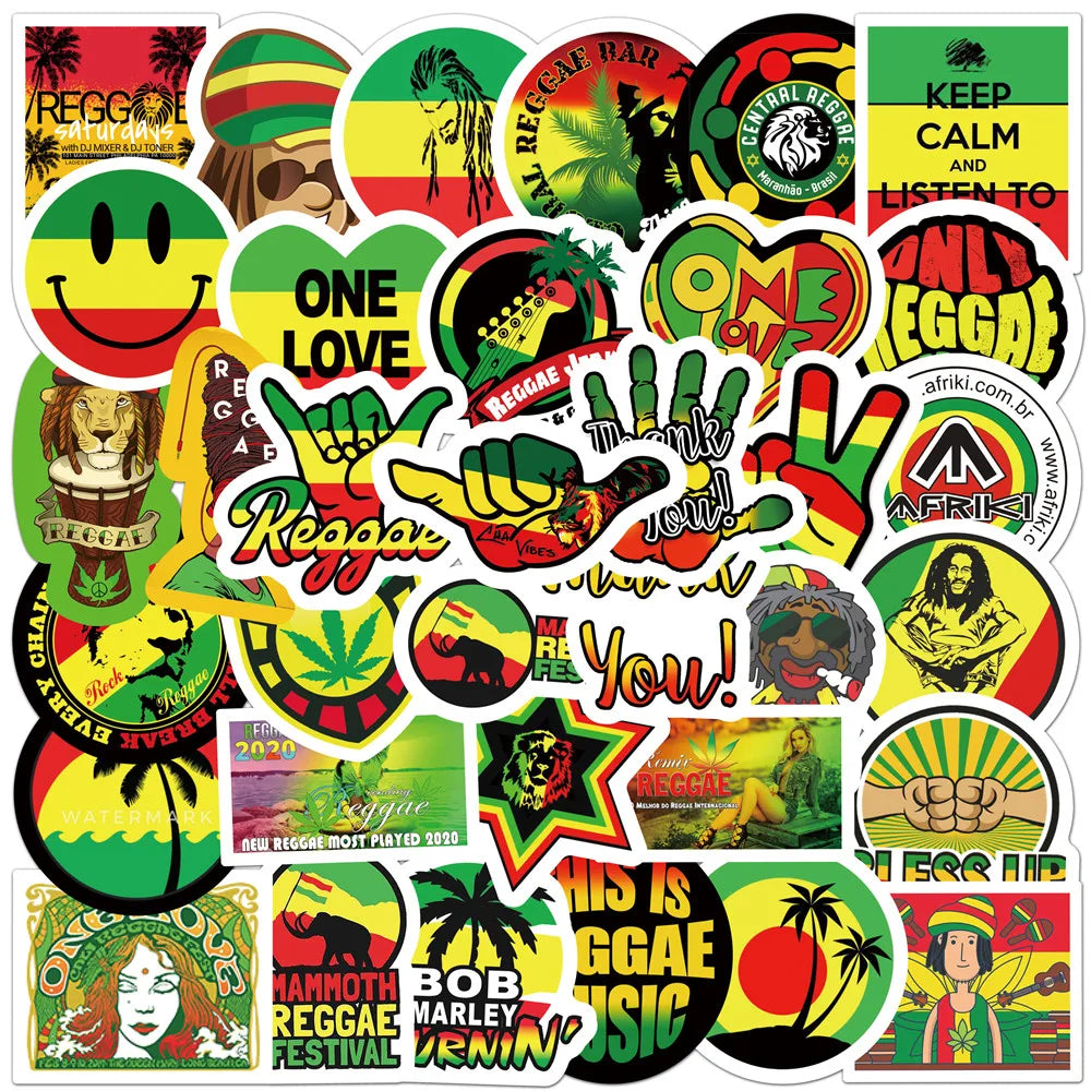Bob Marley Reggae Music Sticker Packs (Online Order Only)