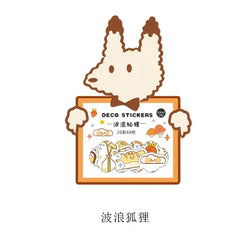 40Pcs/lot Kawaii Crimp Animal Series Decoration Sticker DIY Scrapbooking Label Diary Album Sticker Escolar Cute Stationery Gift (Online Order Only)