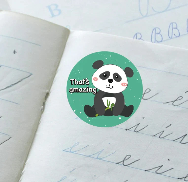 New 500 Pcs Reward Stickers Motivational Stickers Roll For Kids For School Reward Students Teachers Cute Animals Stickers Labels (Online Order Only)